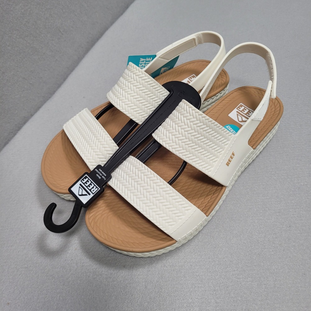 Reef Water Vista White Tan Sandals Women Size 9 CI8574 Water Friendly New